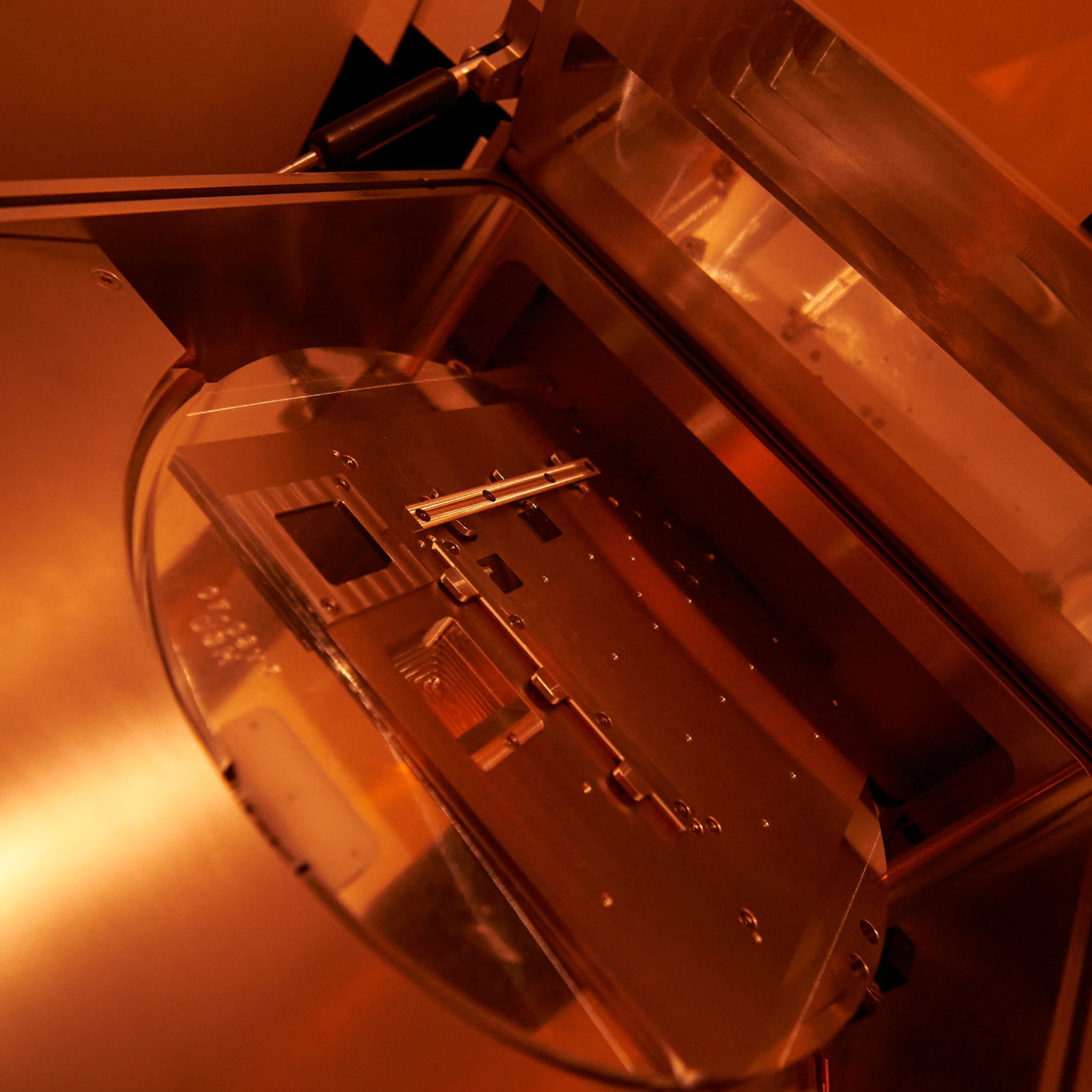 Close-up of the loading lock on the Raith VOYAGER electron beam lithography (EBL) system at the University of Alberta nanoFAB, enabling high-precision nanofabrication and semiconductor research.