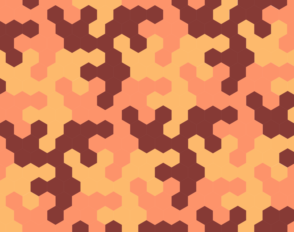 Escheresque tessellation of unit cells with 3-fold rotation symmetry